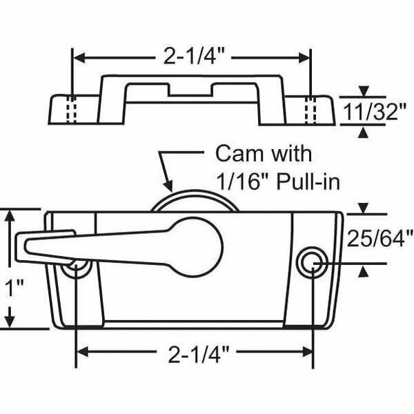 Strybuc Sash Lock with Keeper 50-418-46